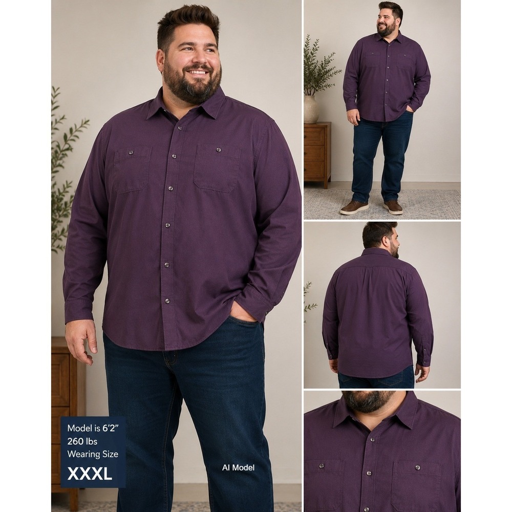 TravisMathew Purple Long Sleeve Button Down Shirt Mens XXXL Casual Office Golf